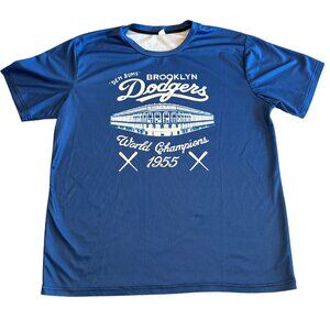 Brooklyn Dodgers 1955 Ebbets Field Moisture Wick Men's T-shirt Size Large